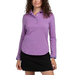 PETER MILLAR BLUE MULTI Long Sleeve Stretch Jersey Polo